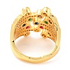 Brass Micro Pave Cubic Zirconia Finger Rings RJEW-F116-09B-G-2