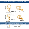 120Pcs 4 Style 304 Stainless Steel Lobster Claw Clasps STAS-UN0034-05-3