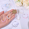 12Pcs Glass Seed Beads Locking Stitch Markers HJEW-CA00013-3