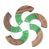 Opaque Resin & Walnut Wood Pendants LS-RESI-S389-007A-C03-1