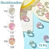 15Pcs 3 Styles Transparent Glass Beads GLAA-YW0003-69-2