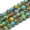 Baking Painted Glass Beads Strands X-DGLA-S115-10mm-S36-1
