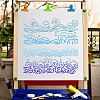 Wave PET Plastic Hollow Out Drawing Painting Stencils Templates DIY-WH0244-280-5