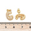 Brass Micro Pave Cubic Zirconia Stud Earrings EJEW-Z091-04G-C-3