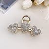 Heart Alloy Rhinestone Large Claw Hair Clips PW23032116566-1