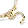 Polyester Cord Braided Necklace Makings MAK-L043-03G-21-3