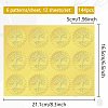 12 Sheets Self Adhesive Gold Foil Embossed Stickers DIY-WH0451-039-2