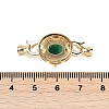 Brass Micro Pave Clear Cubic Zirconia Fold Over Clasps KK-U043-54G-02-3