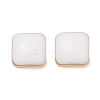 304 Stainless Steel Enamel Stud Earrings EJEW-U045-02G-01-1