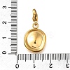 Flat Round 304 Stainless Steel Rhinestone Pendants Decoration STAS-R159-53G-04-3