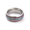 304 Stainless Steel Paua Shell Cuff Ring for Women LS-RJEW-M014-01P-A-2
