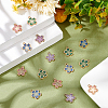 40Pcs 4 Colors Rack Plating Alloy Epoxy Resin Pendants FIND-FH0004-57-2