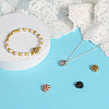 8Pcs 4 Colors Brass Micro Pave Black & Green Cubic Zirconia KK-KS0001-19-8