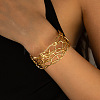Vine 304 Stainless Steel Hollow Cuff Bangles for Women WG6CBB4-01-1