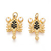 304 Stainless Steel Enamel Pendants STAS-N115-18G-1