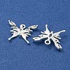 Brass Micro Pave Clear Cubic Zirconia Pendants KK-Z057-02S-2