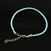 Trendy Braided Imitation Leather Bracelet Making BJEW-S076-010-1