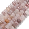 Natural Violet Strawberry Quartz Beads Strands G-Z111-A08-01-3