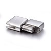 Tarnish Resistant 304 Stainless Steel Magnetic Clasps with Glue-in Ends STAS-E440-49P-3
