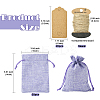 20Pcs Rectangle Polyester Imitation Burlap Packing Pouches Drawstring Bags ABAG-YW0001-18-2
