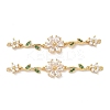 Brass Pave Cubic Zirconia Connector Charms KK-Z139-02G-02-1
