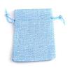 Polyester Imitation Burlap Packing Pouches Drawstring Bags ABAG-R005-9x7-16-1