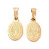 Ion Plating(IP) Oval with Virgin Mary & Word 304 Stainless Steel Charms LS-STAS-I036-12-2