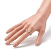 Imitate Austrian Crystal Bicone Glass Beaded Finger Rings RJEW-TA00003-04-4