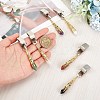 Faceted Acrylic Rondelle Beaded Credit Card Clip Puller AJEW-PH01535-3