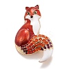Rhinestone Fox Badge LS-JEWB-E013-05G-01-1