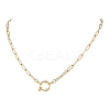 4MM 304 Stainless Steel Paperclip Chain Necklaces with Spring Ring Clasps NJEW-JN05708-2