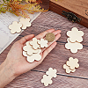 4 Bags 4 Style Natural Wooden Cabochon WOOD-CA0001-22-2