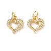 Brass Micro Pave Cubic Zirconia Pendants KK-I379-15G-01-1