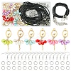 DIY Ballet Girl Alloy Pendant Earring/Necklace Making Kits DIY-YW0012-23-1