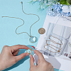 DIY Round Pendant Necklace Making Kits DIY-UN0007-66G-4