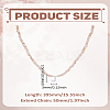1Pc Glass Rondelle Beaded Necklaces NJEW-LP0007-23J-2