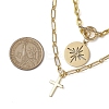 Iron Cable Chain & Paperclip Chain Double Layer Necklaces NJEW-JN04961-3