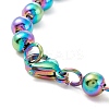 Ion Plating(IP) 304 Stainless Steel Ball Chain Bracelets BJEW-G628-09M-3