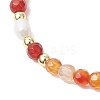 Natural Carnelian Beaded Bracelets BJEW-JB11763-01-3
