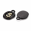 Spray Painted Alloy Pendants PALLOY-Q433-035B-RS-2