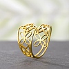 304 Stainless Steel Cuff Rings RJEW-S628-09G-1