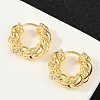 Twist Brass Cubic Zirconia Hoop Earrings EJEW-Q016-18G-4