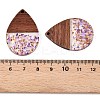 Epoxy Resin & Walnut Wood Pendants RESI-T057-11C-3