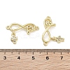 Rack Plating Brass Micro Pave Clear Cubic Zirconia Infinity with Cross Links Connector KK-Z064-31G-3