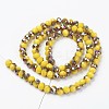Electroplate Opaque Glass Beads Strands EGLA-A034-P8mm-R16-2