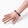 Natural Lapis Lazuli(Dyed) Stretch Bracelets BJEW-JB03251-03-4