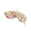 Leaf Alloy Pave Acrylic Rhinestone Brooch LS-JEWB-C029-17A-2