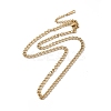 Ion Plating(IP) 304 Stainless Steel Link Necklace for Women NJEW-G097-10G-1