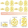 12Pcs 3 Styles Rack Plating Alloy Pendants FIND-YW0006-95-3