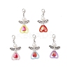 ABS Plastic Imitation Pearl & Transparent Acrylic Pendants Decorations HJEW-JM03603-01-2
